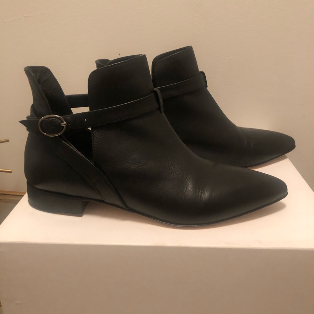 Red Valentino cut out ankle black boots